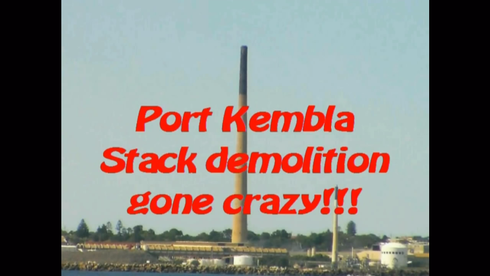 Port Kembla stack demolition gone crazy