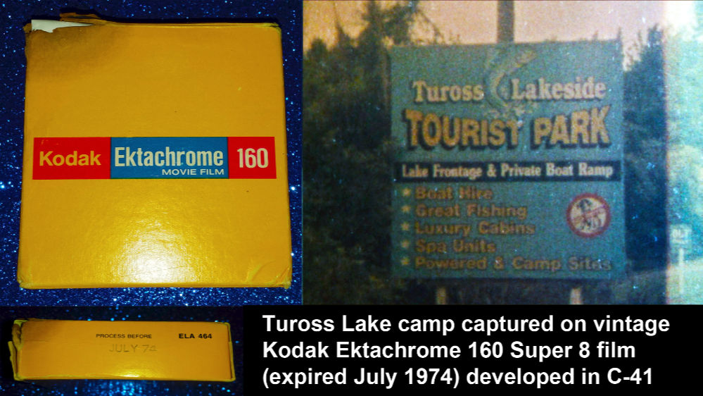 Tuross Lake holiday on 1974 expired Super 8 film