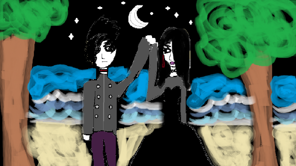 TWO GOTHS AT THE BEACH