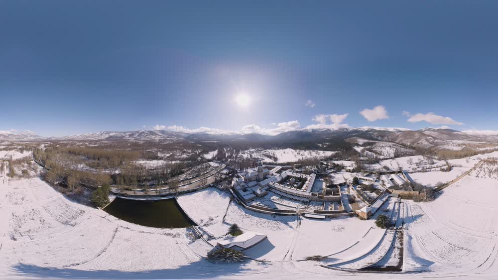 8K Aerial VR 360 Mountains & Castles in Spain