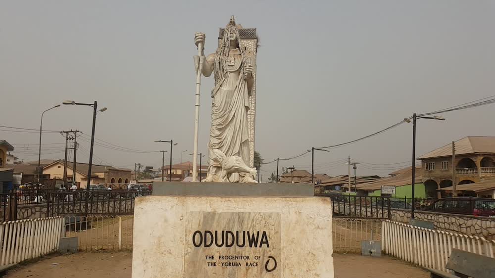 The statue of Oduduwa in Ile-Ife, Nigeria.