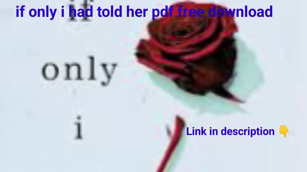 if only i had told her pdf free download