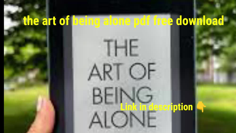 The Art of being alone PDF Drive